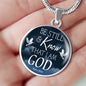 Be Still And Know That I Am God Circle Necklace Stainless Steel or 18k Gold 18-22" - Express Your Love Gifts