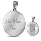 Psalm 91:1011 Circle Necklace Stainless Steel or 18k Gold 18-22" - Express Your Love Gifts