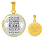 Psalm 91:1011 Circle Necklace Stainless Steel or 18k Gold 18-22" - Express Your Love Gifts