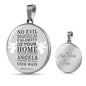Psalm 91:1011 Circle Necklace Stainless Steel or 18k Gold 18-22" - Express Your Love Gifts