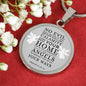 Psalm 91:1011 Circle Necklace Stainless Steel or 18k Gold 18-22" - Express Your Love Gifts