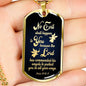 Psalm 91 Guardian Angel Protects Always Bible Necklace Stainless Steel or 18k Gold Dog Tag W 24"-Express Your Love Gifts