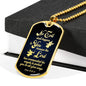 Psalm 91 Guardian Angel Protects Always Bible Necklace Stainless Steel or 18k Gold Dog Tag W 24"-Express Your Love Gifts