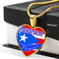 Puerto Rican Princess Necklace Stainless Steel or 18k Gold Heart Pendant 18-22'' - Express Your Love Gifts