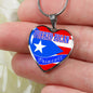 Puerto Rican Princess Necklace Stainless Steel or 18k Gold Heart Pendant 18-22'' - Express Your Love Gifts