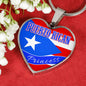 Puerto Rican Princess Necklace Stainless Steel or 18k Gold Heart Pendant 18-22'' - Express Your Love Gifts