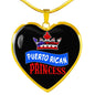 Puerto Rican Princess Necklace Stainless Steel or 18k Gold Heart Pendant 18-22'' - Express Your Love Gifts
