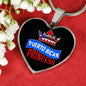 Puerto Rican Princess Necklace Stainless Steel or 18k Gold Heart Pendant 18-22'' - Express Your Love Gifts