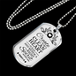 Pure Heart And Renewed Spirit Christian Faith Necklace Stainless Steel or 18k Gold Dog Tag 24" Chain-Express Your Love Gifts