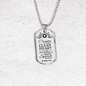Pure Heart And Renewed Spirit Christian Faith Necklace Stainless Steel or 18k Gold Dog Tag 24" Chain-Express Your Love Gifts