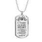 Pure Heart And Renewed Spirit Christian Faith Necklace Stainless Steel or 18k Gold Dog Tag 24" Chain-Express Your Love Gifts