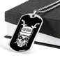 Day of the Dead Vegas Football Fan Necklace Dog Tag Stainless Steel or 18k Gold 24" Chain - Express Your Love Gifts