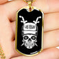 Day of the Dead Vegas Football Fan Necklace Dog Tag Stainless Steel or 18k Gold 24" Chain - Express Your Love Gifts