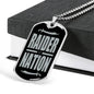Raider Nation Football Fan Necklace Dog Tag Stainless Steel or 18k Gold 24" Chain - Express Your Love Gifts