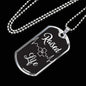 Raised To Life Romans 6:4 Baptism Christian Necklace Stainless Steel or 18k Gold Dog Tag 24" Chain - Express Your Love Gifts