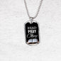 Read Play Obey Necklace Stainless Steel or 18k Gold Dog Tag 24" Chain-Express Your Love Gifts