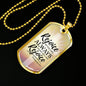 Rejoice In God's Presence Necklace Stainless Steel or 18k Gold Dog Tag 24" Chain-Express Your Love Gifts