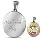 Rejoice In The Lord Always Circle Necklace Stainless Steel or 18k Gold 18-22" - Express Your Love Gifts