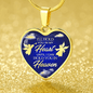 Remembrance Memorial Gift I'll Hold You Necklace Stainless Steel or 18k Gold Heart Pendant 18-22" - Express Your Love Gifts