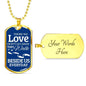 Remembrance Necklace Besides Us Stainless Steel or 18k Gold Dog Tag 24" Chain-Express Your Love Gifts