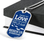 Remembrance Necklace Besides Us Stainless Steel or 18k Gold Dog Tag 24" Chain-Express Your Love Gifts
