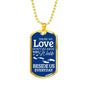 Remembrance Necklace Besides Us Stainless Steel or 18k Gold Dog Tag 24" Chain-Express Your Love Gifts