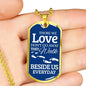 Remembrance Necklace Besides Us Stainless Steel or 18k Gold Dog Tag 24" Chain-Express Your Love Gifts