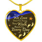 Remembrance Necklace Stainless Steel or 18k Gold Heart Pendant 18-22" - Express Your Love Gifts