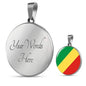 Republic Of The Congo Flag Necklace Republic Of The Congo Flag Stainless Steel or 18k Gold 18-22" - Express Your Love Gifts