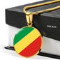 Republic Of The Congo Flag Necklace Republic Of The Congo Flag Stainless Steel or 18k Gold 18-22" - Express Your Love Gifts