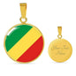 Republic Of The Congo Flag Necklace Republic Of The Congo Flag Stainless Steel or 18k Gold 18-22" - Express Your Love Gifts