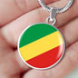 Republic Of The Congo Flag Necklace Republic Of The Congo Flag Stainless Steel or 18k Gold 18-22" - Express Your Love Gifts