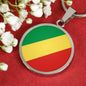 Republic Of The Congo Flag Necklace Republic Of The Congo Flag Stainless Steel or 18k Gold 18-22" - Express Your Love Gifts