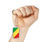 Republic Of The Congo Flag Necklace Republic Of The Congo Flag Stainless Steel or 18k Gold Dog Tag 24" - Express Your Love Gifts