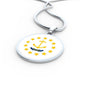 Rhode Island State Flag Necklace Stainless Steel or 18k Gold Circle Pendant 18-22" - Express Your Love Gifts