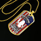 Right To Bear Arms Dog Tag Necklace Stainless Steel or 18k Gold 24" Chain 2Nd Amendment Jewelry-Express Your Love Gifts