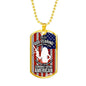 Right To Bear Arms Dog Tag Necklace Stainless Steel or 18k Gold 24" Chain 2Nd Amendment Jewelry-Express Your Love Gifts