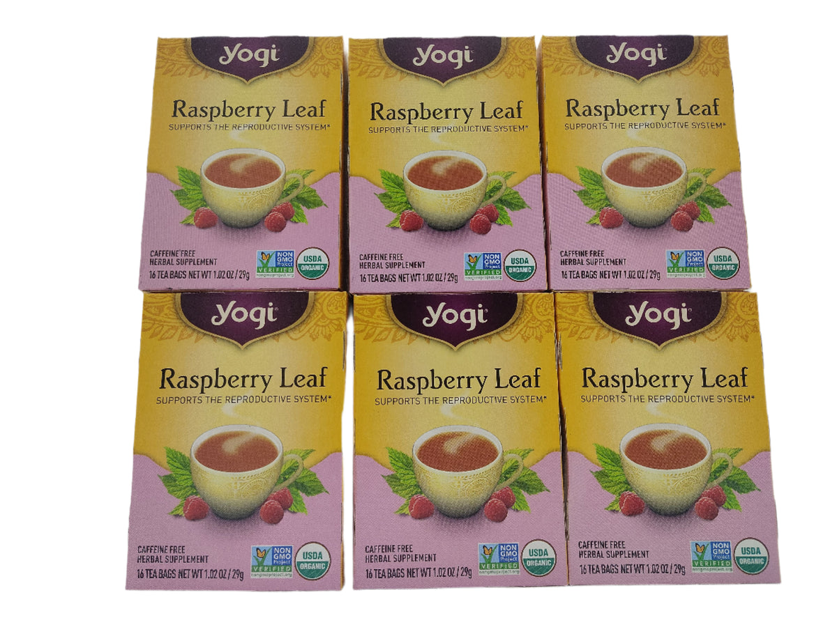 Yogi Woman's Raspberry Leaf Tea, 16 Caffeine-Free Tea Bags – Pack of 6 – Organic Herbal Support for Women, BB 04/2026-Express Your Love Gifts