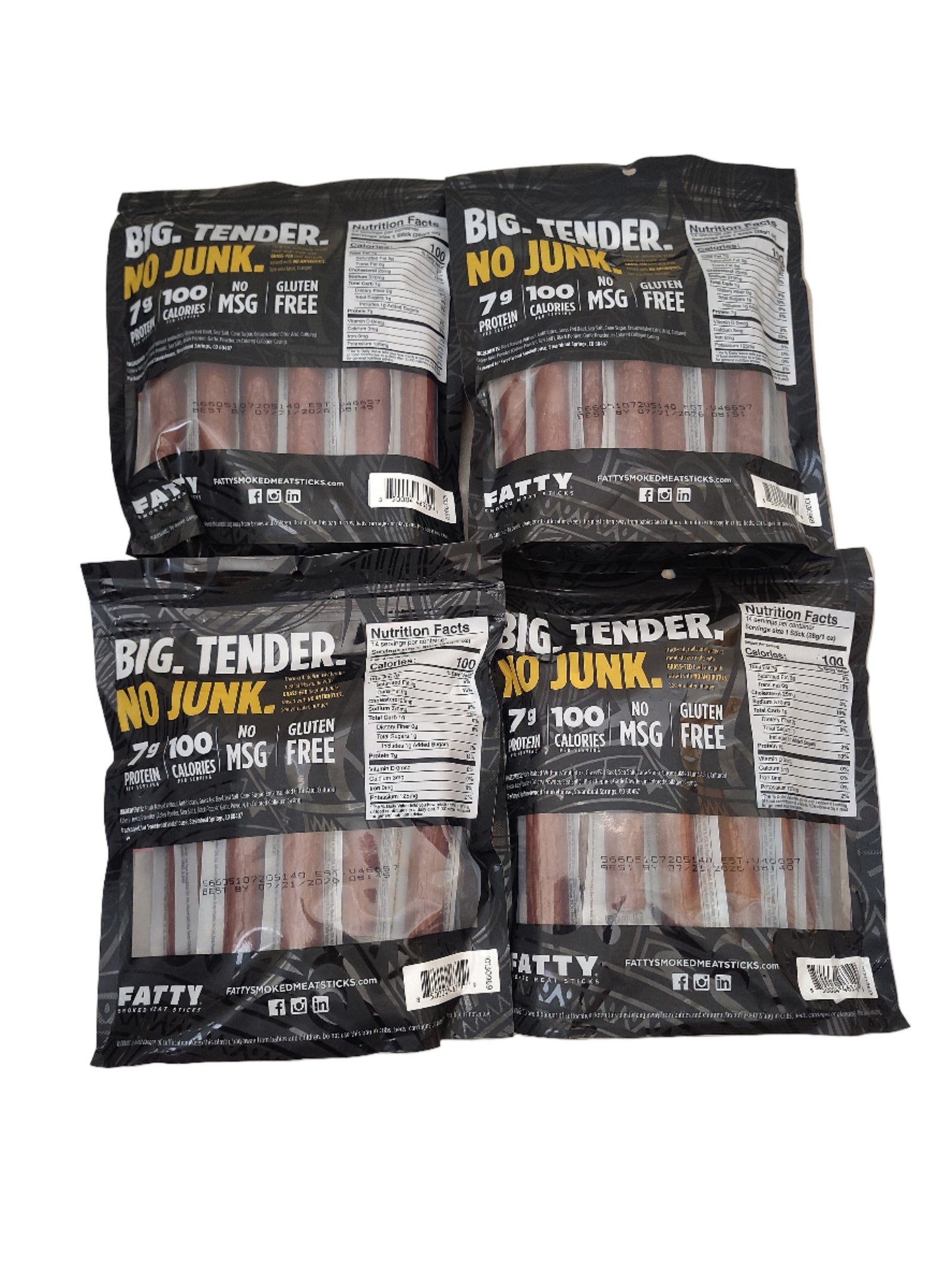 4-Pack Fatty Original Minis Smoked Meat Sticks - 14-Stick Bags-Express Your Love Gifts