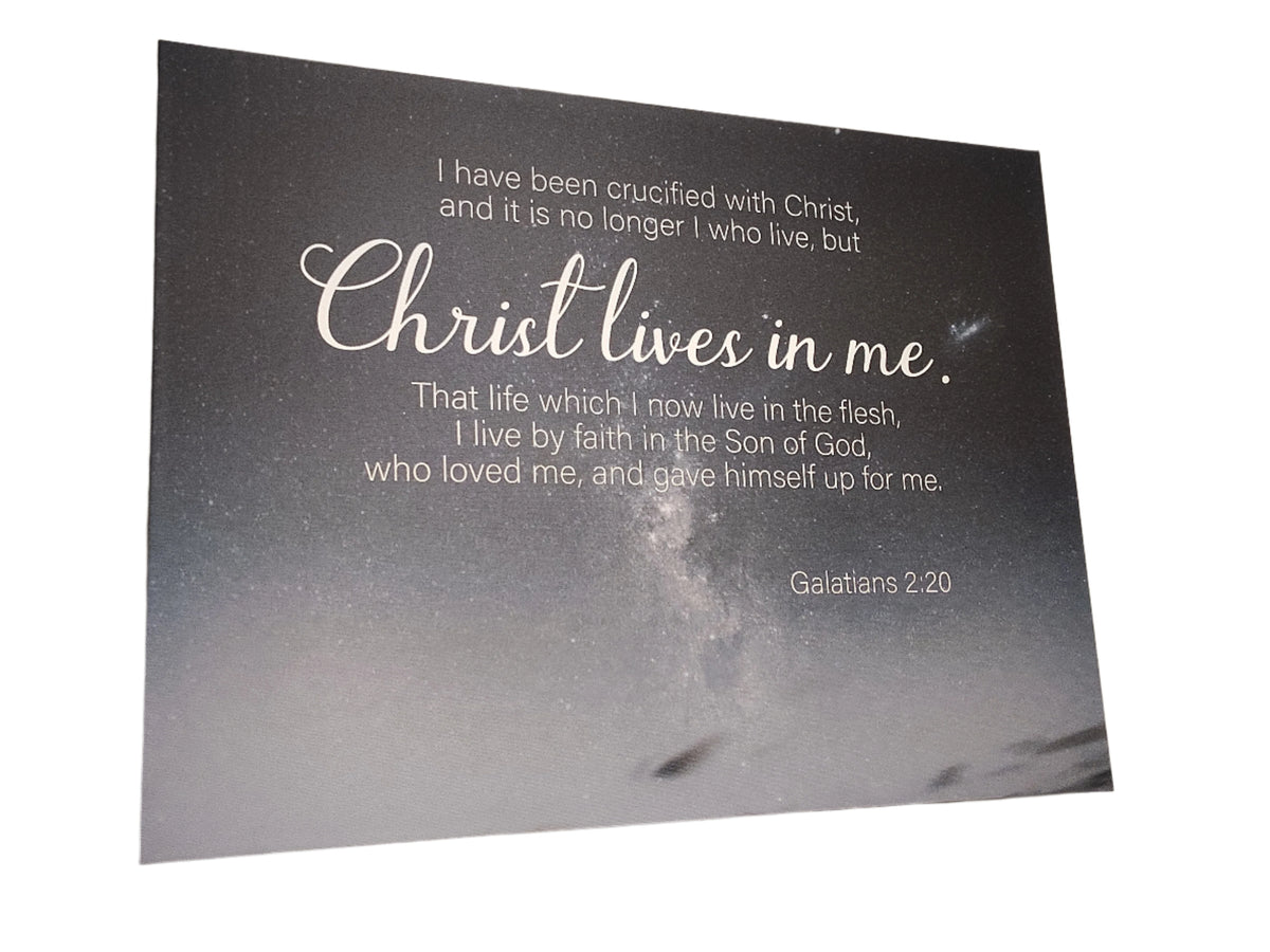 Scripture Walls Christ Lives in Me Galatians 2:20 Wall Art Christian Home Decor Unframed-Express Your Love Gifts