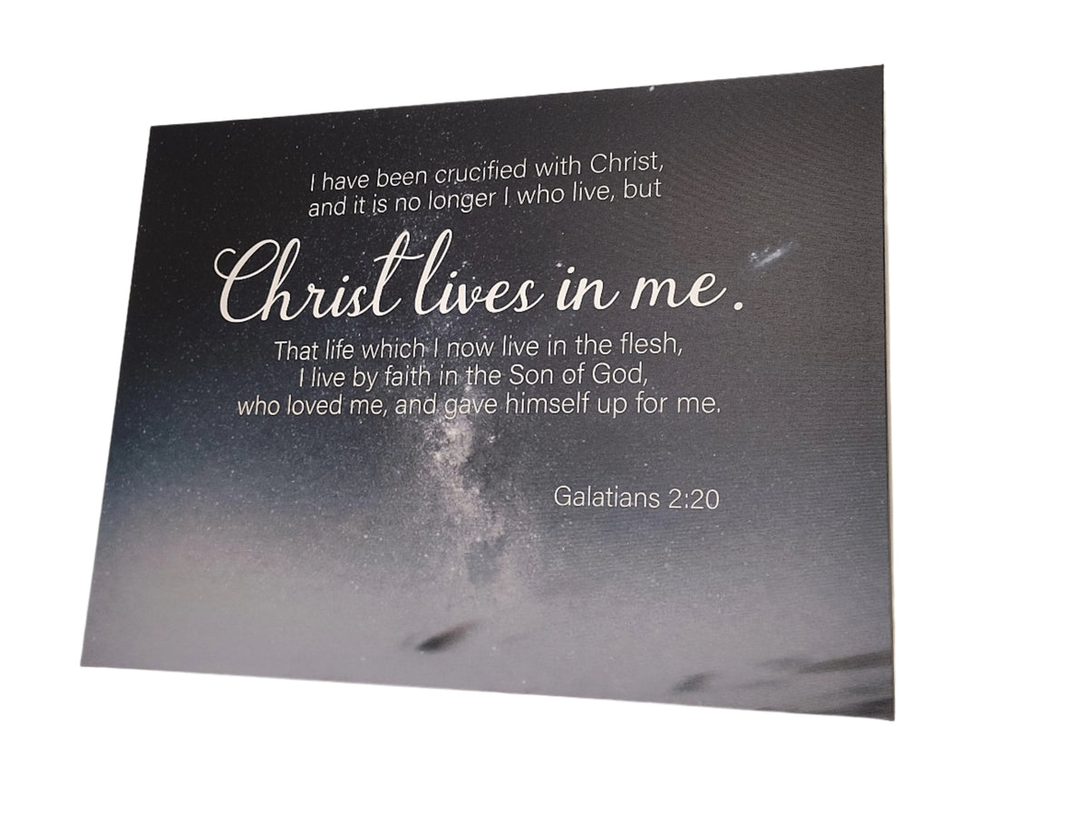 Scripture Walls Christ Lives in Me Galatians 2:20 Wall Art Christian Home Decor Unframed-Express Your Love Gifts
