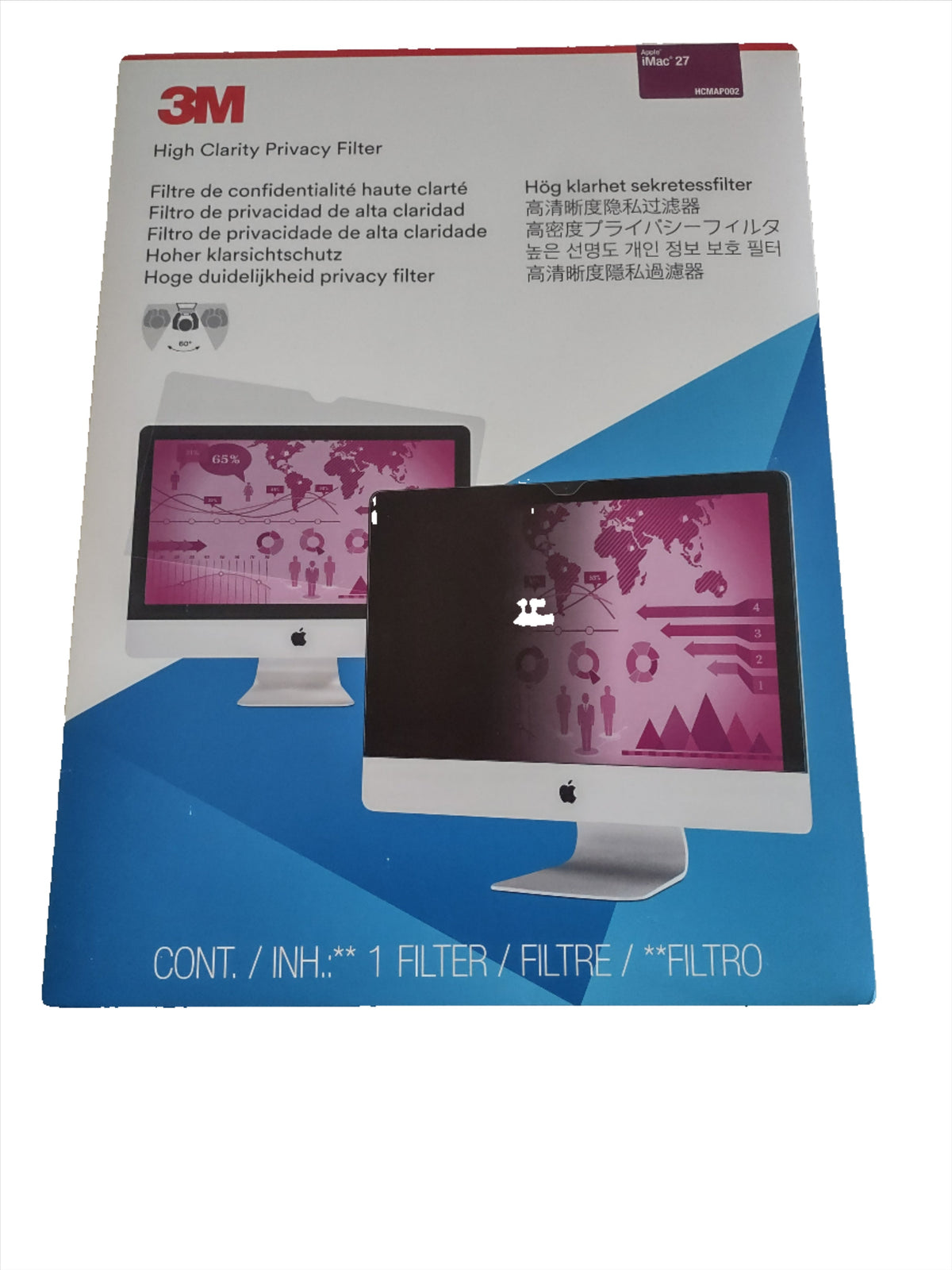 3M High Clarity Privacy Filter for 27" Monitor, Reduces Blue Light-Express Your Love Gifts