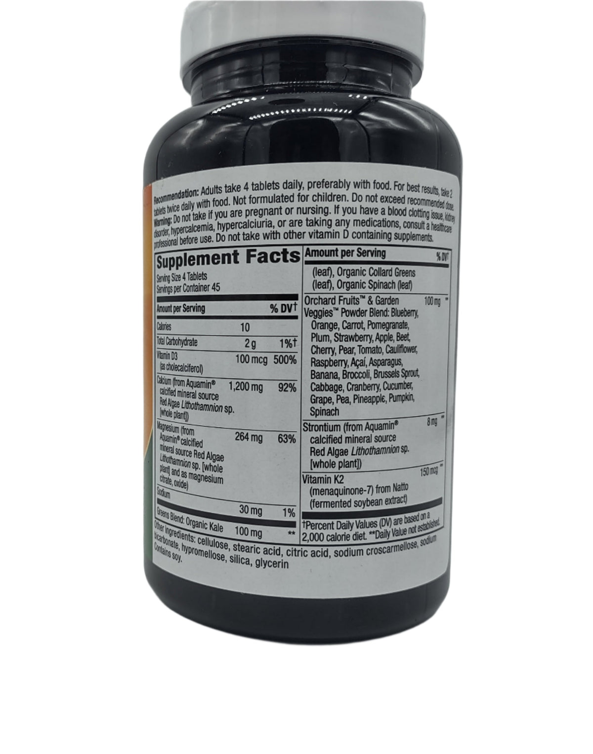 Alive! Calcium Bone Support, Plant-Based Calcium with D3, K2 & Magnesium, 120 Tablets-Express Your Love Gifts
