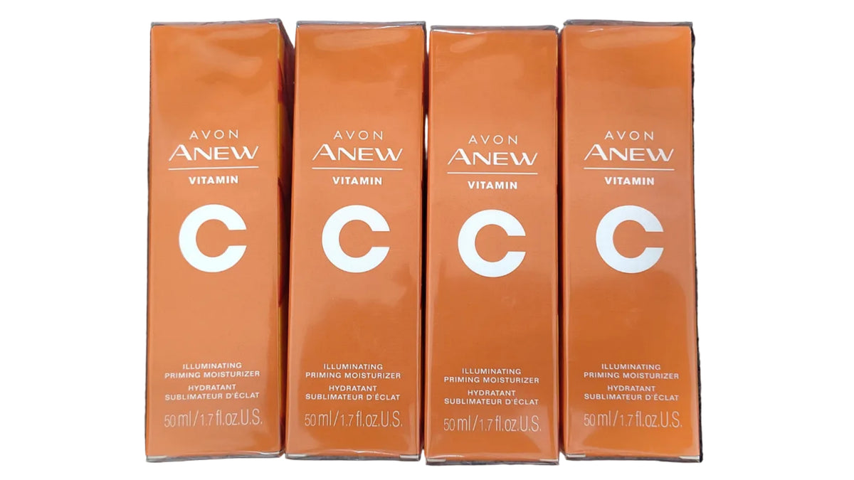Avon Anew Vitamin C Illuminating Priming Moisturizer 1.7oz Radiance Booster 4 Pack - Exp 7/15/2027