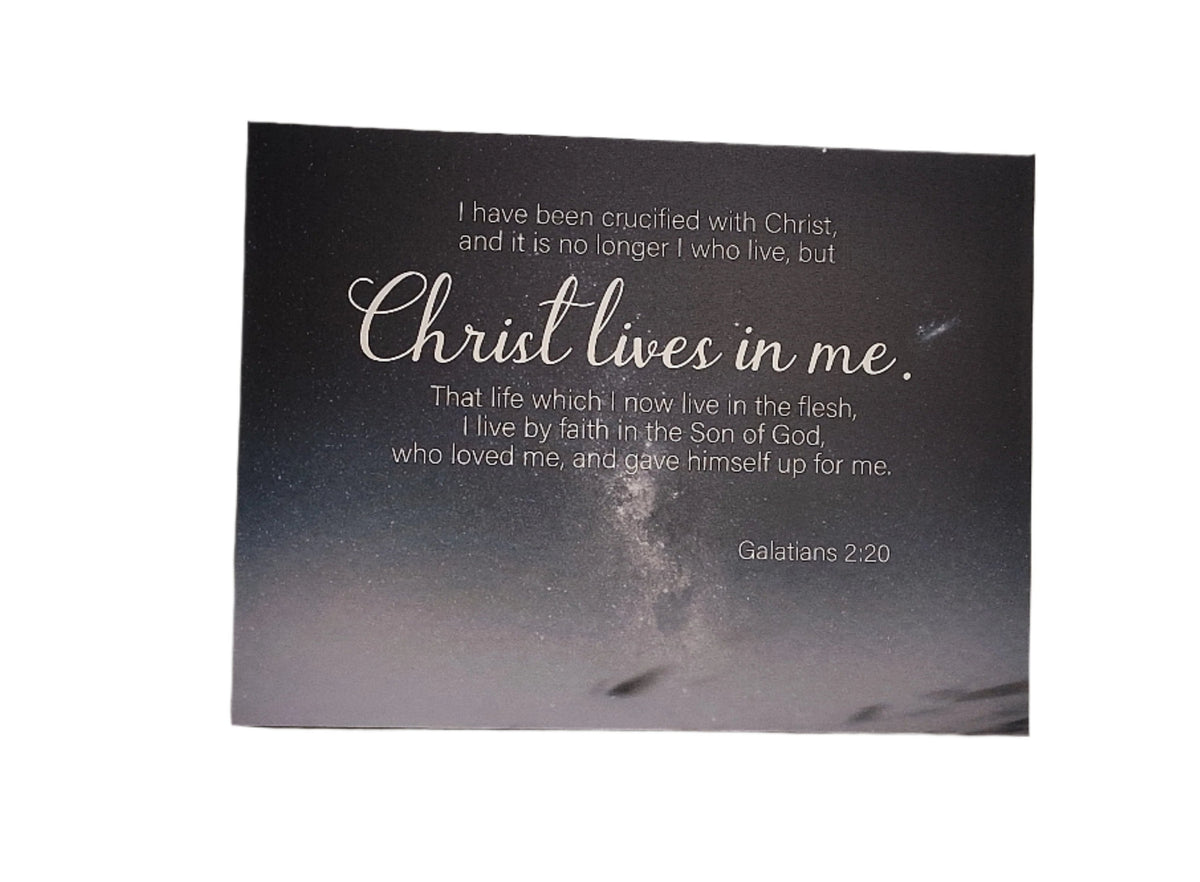 Scripture Walls Christ Lives in Me Galatians 2:20 Wall Art Christian Home Decor Unframed-Express Your Love Gifts