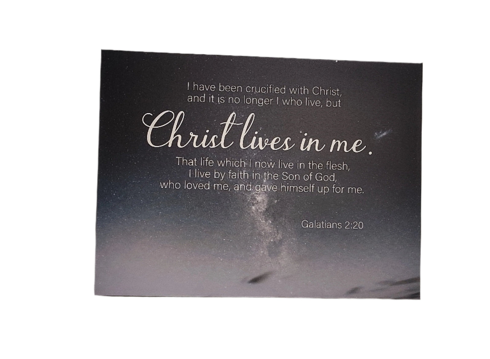 Scripture Walls Christ Lives in Me Galatians 2:20 Wall Art Christian Home Decor Unframed-Express Your Love Gifts