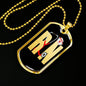 Rn Nurse Necklacestainless Steel or 18k Gold Dog Tag W 24" - Express Your Love Gifts