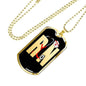 Rn Nurse Necklacestainless Steel or 18k Gold Dog Tag W 24" - Express Your Love Gifts
