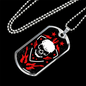 Rock N Roll Skull Guitars Music Necklace Stainless Steel or 18k Gold Dog Tag 24" Chain-Express Your Love Gifts