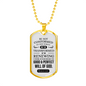 Romans 12 :2 Will of God Necklace Stainless Steel or 18k Gold Dog Tag 24" Chain-Express Your Love Gifts